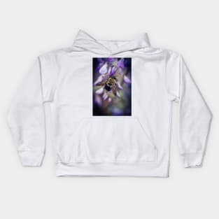 Bee on wisteria Kids Hoodie